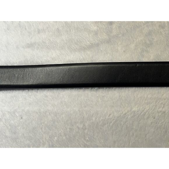 Eddie Bauer Mens 40 Black Genuine Leather Dress Belt Silver Gold Brass Buckle - Picture 13 of 15